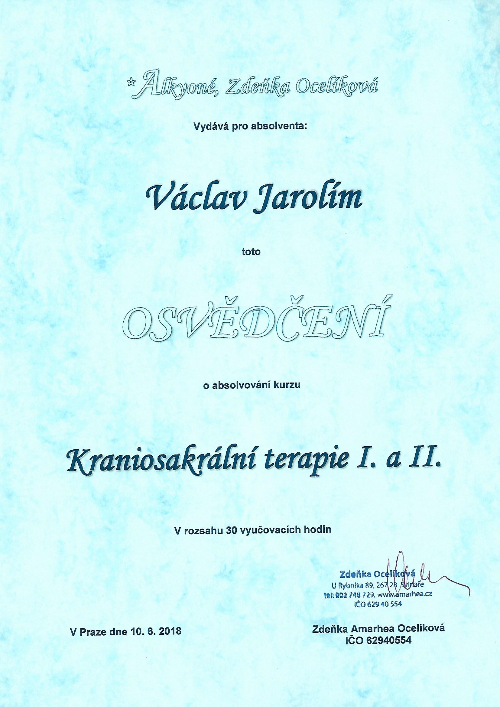 Certifikát - Kranio